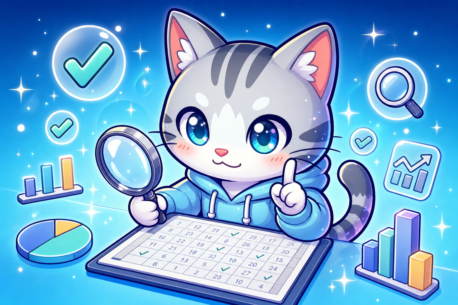 データを確認・裏取りするサガすちゃん