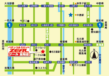 ジール当知店への行き方