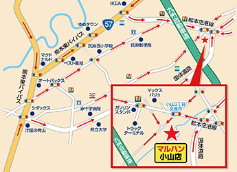 マルハン小山店への行き方