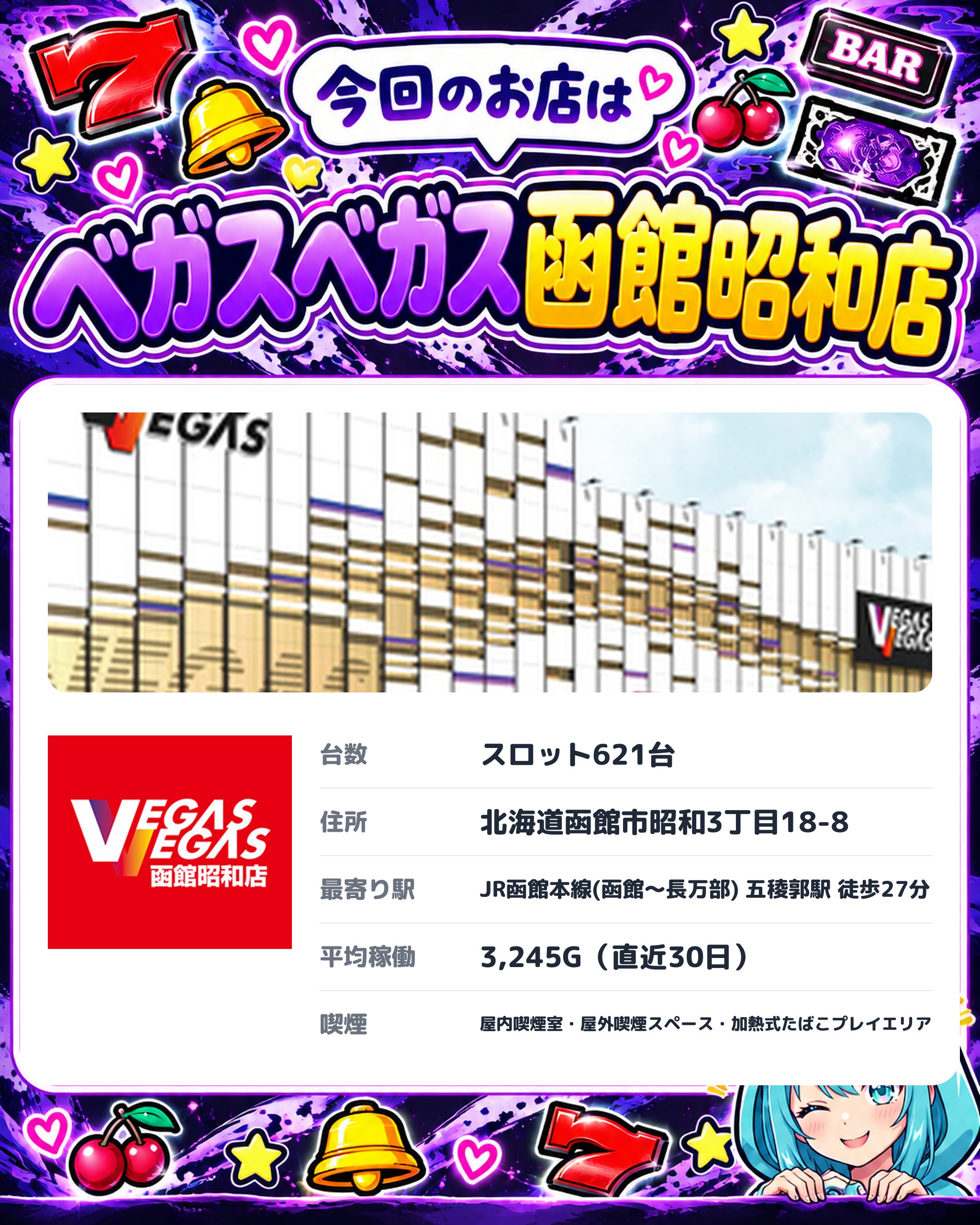 ベガスベガス函館昭和店の今回のお店