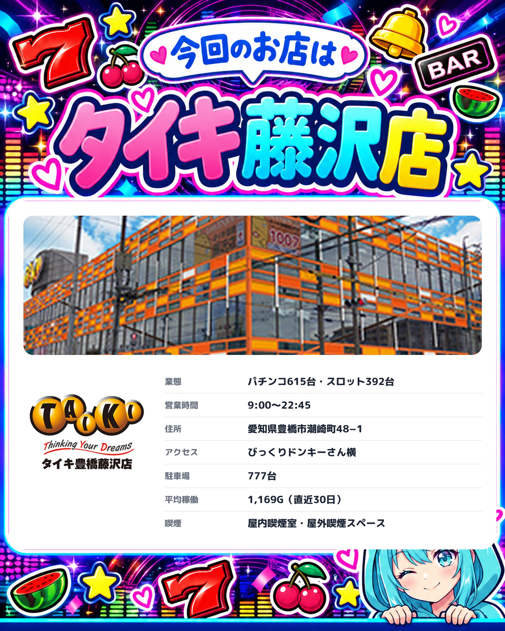 タイキ藤沢店の今回のお店
